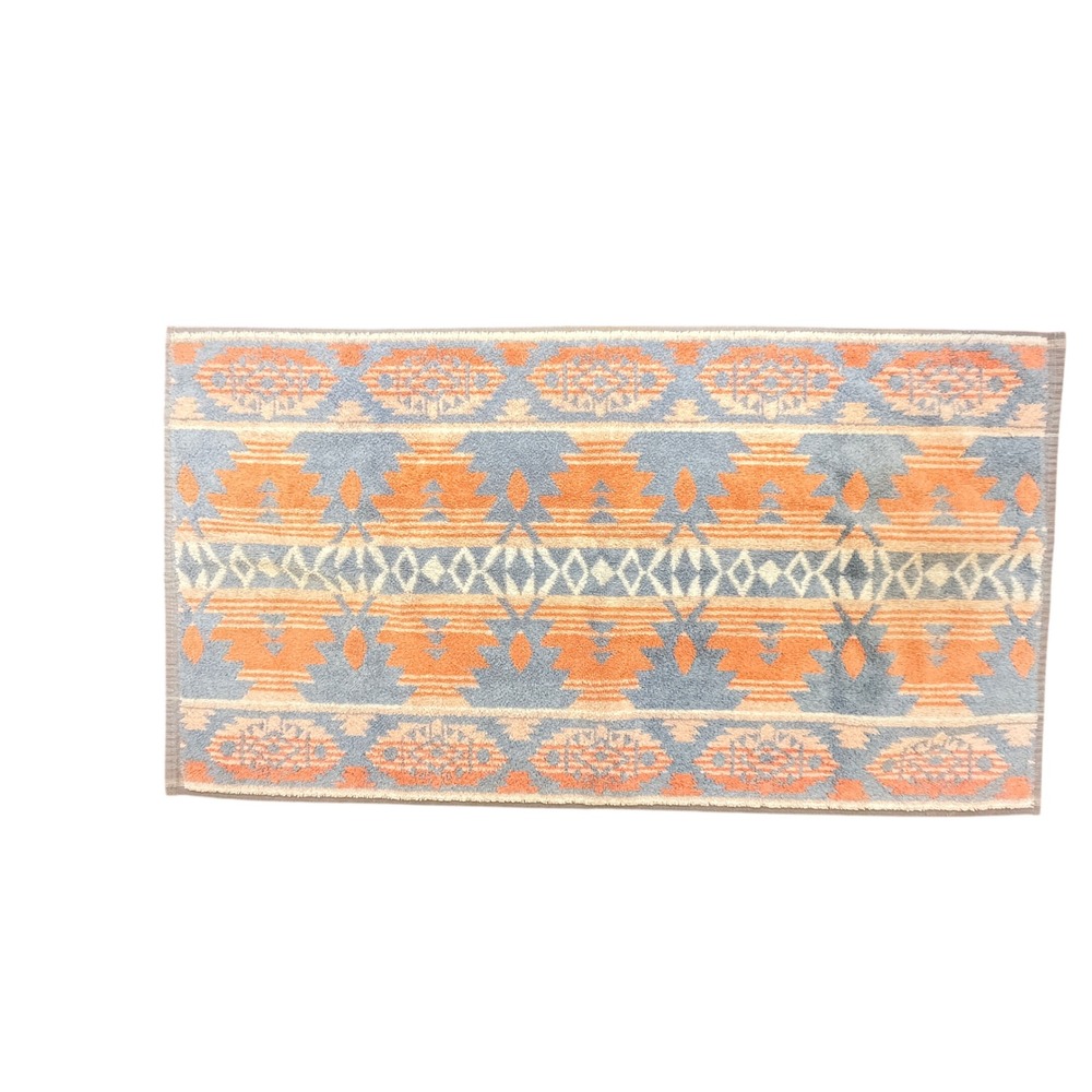 Ralph Lauren Home Southwestern Towel Set 4pc Blue Orange Cotton Made in USA - Picture 3 of 5